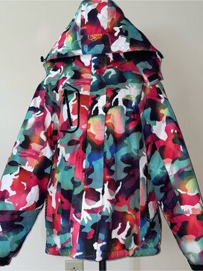 Merence‎ Camo Ski Jacket with Hood - Women's Snow Shell